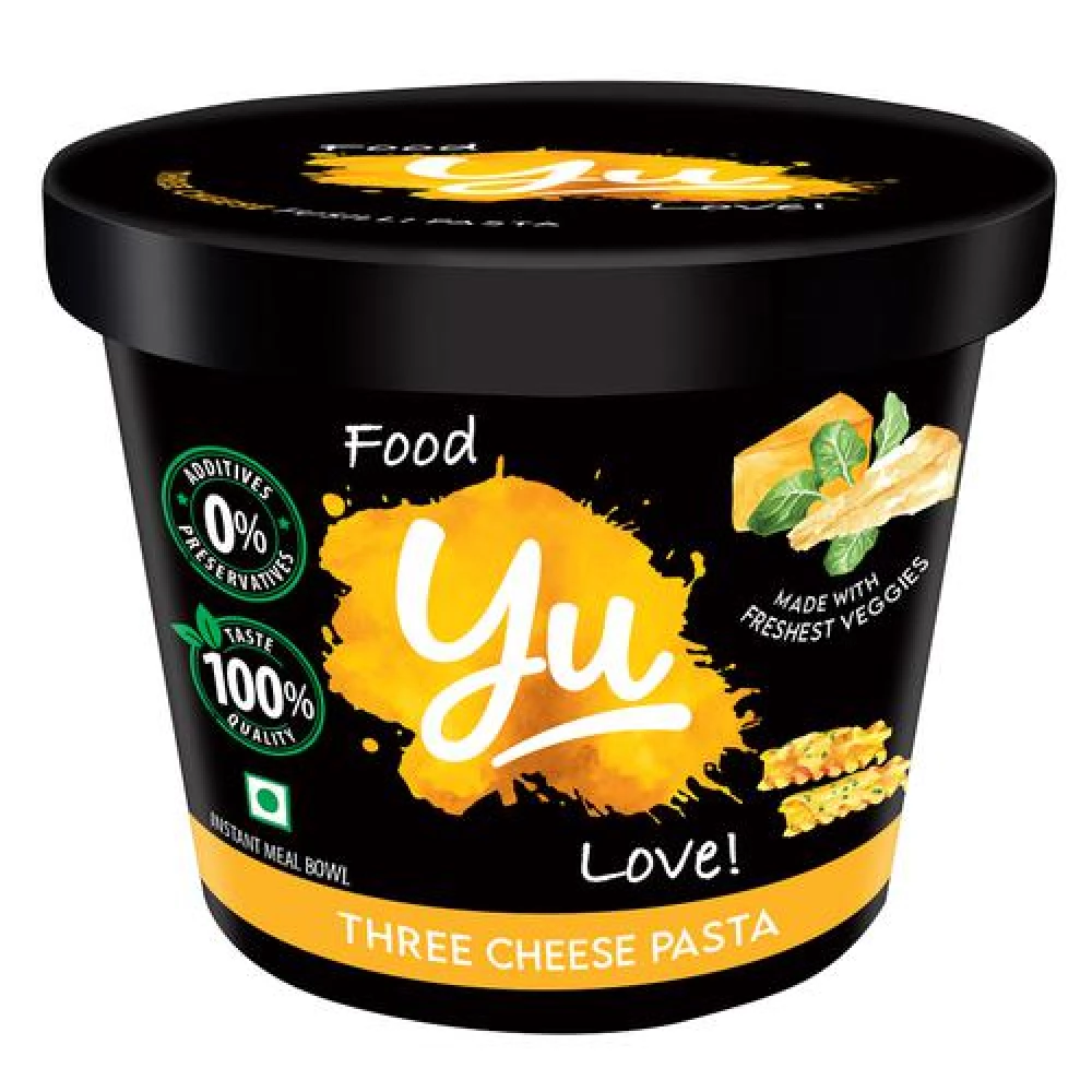 Yu Three Cheese Instant Cup Pasta - Wholesome, 65 g-1.webp